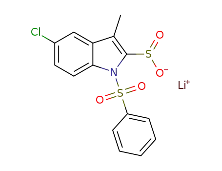 lithium 5-chloro-3-methyl-1-(phenylsulfonyl)-1H-indole-2-sulfinate