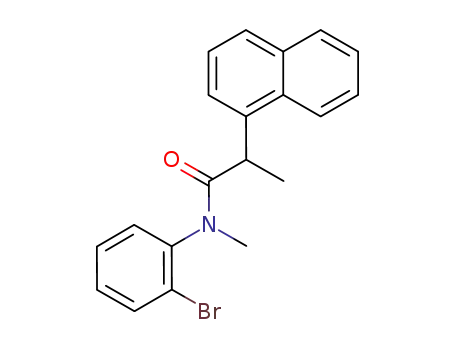 Molecular Structure of 349081-34-1 (N-(2-bromophenyl)-N-methyl-2-(naphthalen-1-yl)propanamide)