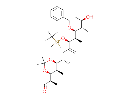 (2R,3S,4R,5S,6S,9S,10R,11S,12S,13R)-9-(tert-butyldimethylsiloxy)-11-benzyloxy-13-hydroxy-3,5-(isopropylidenedioxy)-8-methylene-2,4,6,10,12-pentamethyltetradecan-1-al