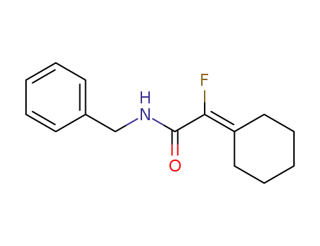 Molecular Structure of 777946-33-5 (Acetamide, 2-cyclohexylidene-2-fluoro-N-(phenylmethyl)-)