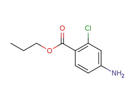 Molecular Structure of 59265-80-4 (4-amino-2-chloro-benzoic acid propyl ester)