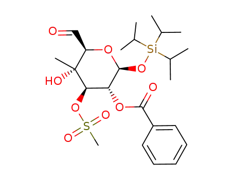 Benzoic acid (2S,3R,4R,5R,6S)-6-formyl-5-hydroxy-4-methanesulfonyloxy-5-methyl-2-triisopropylsilanyloxy-tetrahydro-pyran-3-yl ester