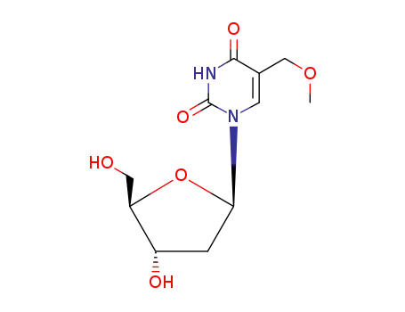 Molecular Structure of 5116-22-3 (5-METHOXYMETHYL-2'-DEOXYURIDINE)