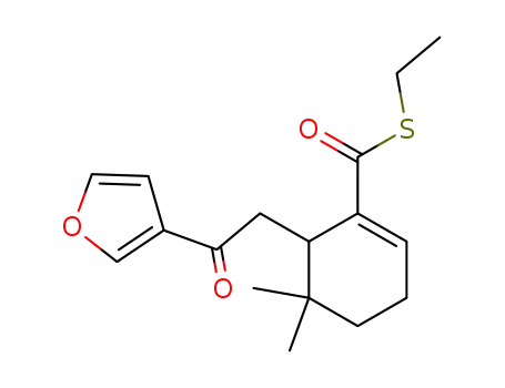 6-(2-furan-3-yl-2-oxo-ethyl)-5,5-dimethyl-cyclohex-1-enecarbothioic acid <i>S</i>-ethyl ester