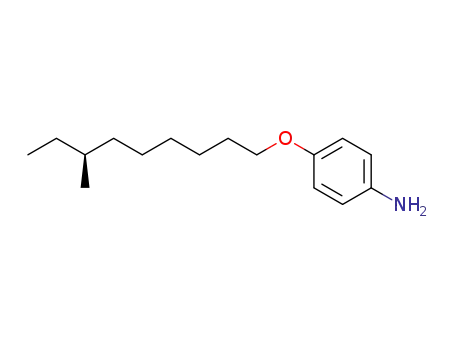 Molecular Structure of 863989-54-2 (Benzenamine, 4-[[(7S)-7-methylnonyl]oxy]-)