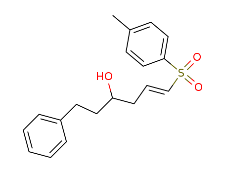 Molecular Structure of 497154-78-6 (Benzenepropanol, a-[(2E)-3-[(4-methylphenyl)sulfonyl]-2-propenyl]-)