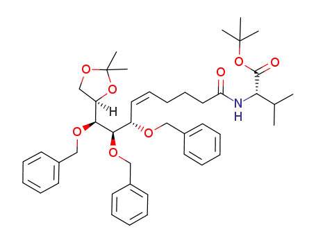(S)-3-Methyl-2-[(Z)-(7S,8R,9S)-7,8,9-tris-benzyloxy-9-((R)-2,2-dimethyl-[1,3]dioxolan-4-yl)-non-5-enoylamino]-butyric acid tert-butyl ester