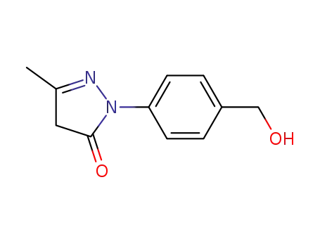 Molecular Structure of 107430-43-3 (3H-Pyrazol-3-one, 2,4-dihydro-2-[4-(hydroxymethyl)phenyl]-5-methyl-)