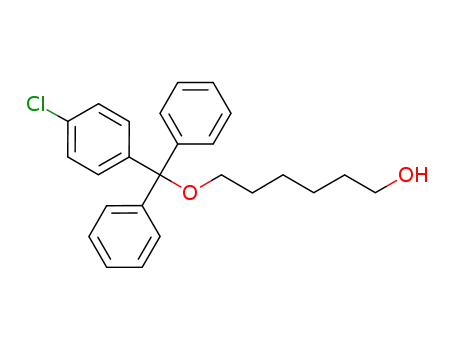 Molecular Structure of 921588-01-4 (1-Hexanol, 6-[(4-chlorophenyl)diphenylmethoxy]-)