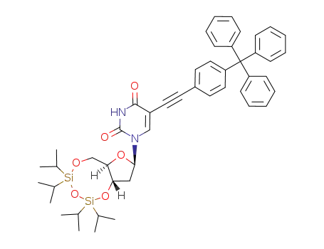 3',5'-O-(tetraisopropyldisiloxane-1,3-diyl)-5-[4-(triphenylmethyl)phenylethynyl]-2'-deoxyuridine