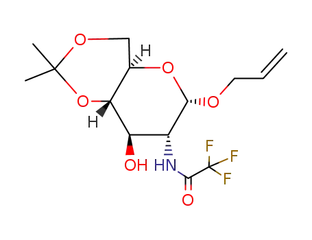 Molecular Structure of 139629-59-7 (1-O-ALLYL-2-DEOXY-4,6-O-ISOPROPYLIDENE-2-(TRIFLUOROACETAMIDO)-ALPHA-D-GLUCO-PYRANOSIDE)