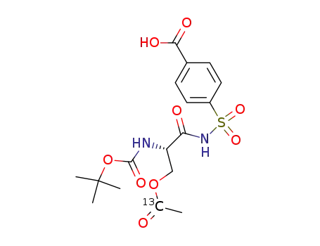 N-(tert-butoxycarbonyl)-O-[1-13C]acetyl-L-seryl-4-sulfamoylbenzoic acid