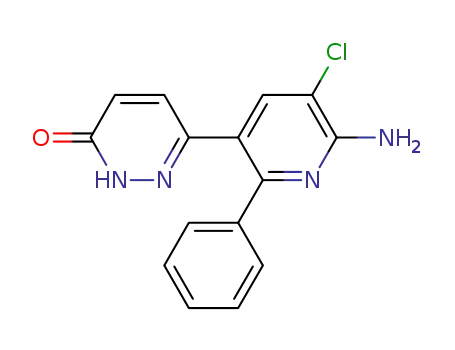 3(2H)-Pyridazinone, 6-(6-amino-5-chloro-2-phenyl-3-pyridinyl)-