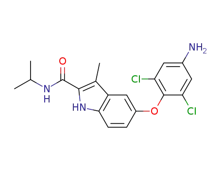 5-(4-amino-2,6-dichloro-phenoxy)-3-methyl-1H-indole-2-carboxylic acid isopropylamide