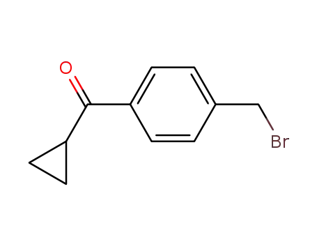 Molecular Structure of 35981-66-9 ((4-(Bromomethyl)phenyl)(cyclopropyl)methanone)