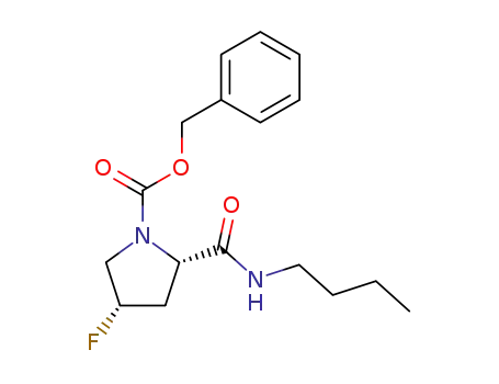 1-Pyrrolidinecarboxylic acid, 2-[(butylamino)carbonyl]-4-fluoro-,
phenylmethyl ester, (2S,4S)-