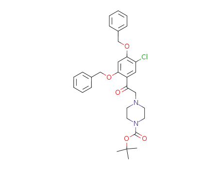 4-[2-(2,4-bis-benzyloxy-5-chloro-phenyl)-2-oxo-ethyl]-piperazine-1-carboxylic acid tert-butyl ester