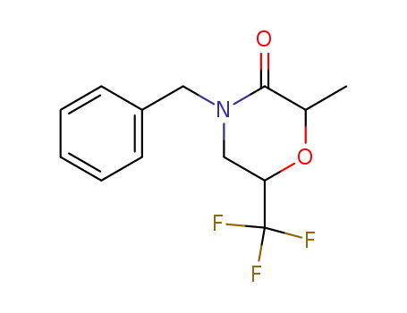 Molecular Structure of 679839-95-3 (3-Morpholinone, 2-methyl-4-(phenylmethyl)-6-(trifluoromethyl)-)