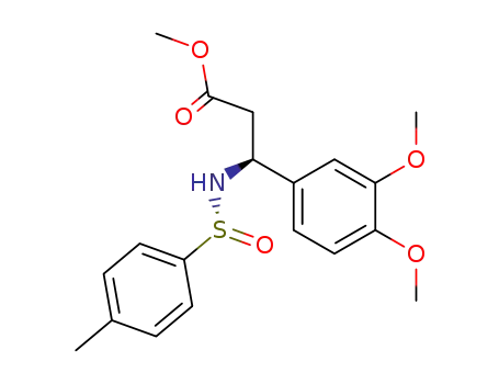 (R<sub>S</sub>,S)-(-)-methyl-N-(p-toluenesulfinyl)-3-amino-3-(3,4-dimethoxyphenyl)propanoate