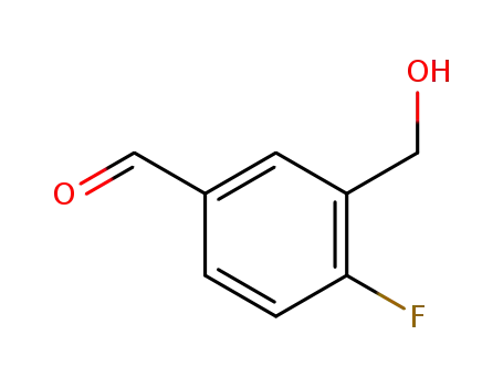 Molecular Structure of 470717-53-4 (Benzaldehyde, 4-fluoro-3-(hydroxymethyl)- (9CI))