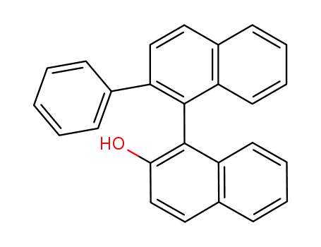 Molecular Structure of 158391-60-7 ([1,1'-Binaphthalen]-2-ol, 2'-phenyl-, (1R)-)