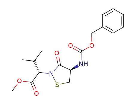 (S)-2-((R)-4-Benzyloxycarbonylamino-3-oxo-isothiazolidin-2-yl)-3-methyl-butyric acid methyl ester