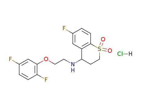 N-[2-(2,5-difluorophenoxy)ethyl]-6-fluoro-3,4-dihydro-2H-thiochromen-4-amine 1,1-dioxide hydrochloride