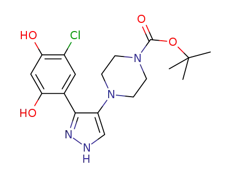 4-[3-(5-chloro-2,4-dihydroxy-phenyl)-1H-pyrazol-4-yl]-piperazine-1-carboxylic acid tert-butyl ester