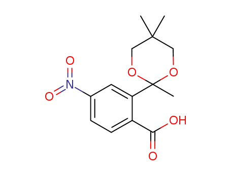 Molecular Structure of 217197-04-1 (4-Nitro-2-(2,5,5-trimethyl-[1,3]dioxan-2-yl)-benzoic	acid)
