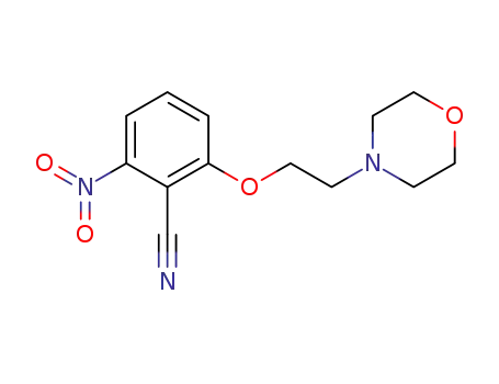 Molecular Structure of 630411-07-3 (Benzonitrile, 2-[2-(4-morpholinyl)ethoxy]-6-nitro-)