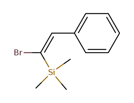 Molecular Structure of 65425-95-8 (Silane, [(1E)-1-bromo-2-phenylethenyl]trimethyl-)