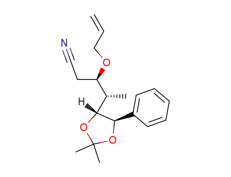 (3R,4S)-3-(allyoxy)-4-[(4R,5R)-2,2-dimethyl-5-phenyl-1,3-dioxolan-4-yl]pentanenitrile