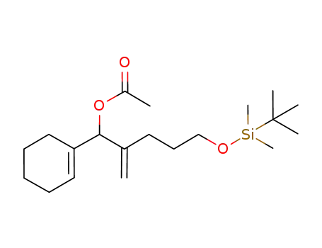 1-Cyclohexene-1-methanol,
a-[4-[[(1,1-dimethylethyl)dimethylsilyl]oxy]-1-methylenebutyl]-, 1-acetate