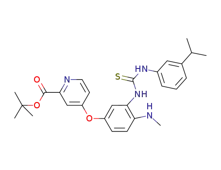 tert-butyl 4-{3-[3-(3-isopropyl-phenyl)-thioureaido]-4-methylamino-phenoxy}pyridine-2-carboxylate