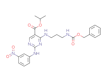 1-methylethyl 2-[(3-nitrophenyl)amino]-4-[[3-[[(phenylmethoxy)carbonyl]amino]propyl]amino]pyrimidine-5-carboxylate