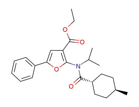 3-Furancarboxylic  acid,  2-[[(trans-4-methylcyclohexyl)carbonyl](1-methylethyl)amino]-5-phenyl-,  ethyl  ester