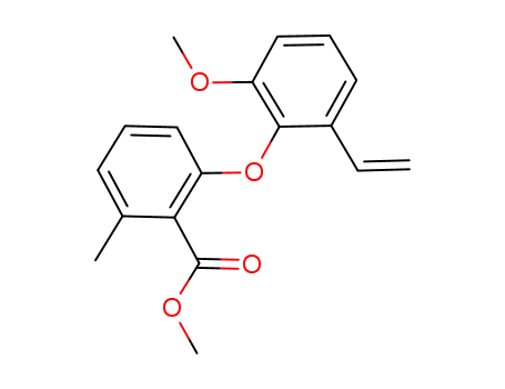 Molecular Structure of 872373-56-3 (methyl 2-(2-methoxy-6-vinylphenoxy)-6-methylbenzoate)