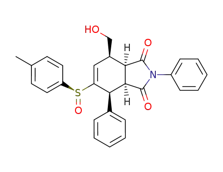 (+)-(3aR,4S,7S,7aR,S<sub>S</sub>)-7-(hydroxymethyl)-2,4-diphenyl-5-(p-tolylsulfinyl)-3a,4,7,7a-tetrahydro-2H-isoindole-1,3-dione