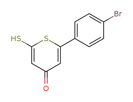 4H-Thiopyran-4-one, 2-(4-bromophenyl)-6-mercapto-