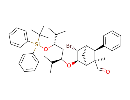 (1S,2R,3S,4R,5R,6R)-5-Bromo-6-[(1R,3S)-3-(tert-butyl-diphenyl-silanyloxy)-1-isopropyl-4-methyl-pentyloxy]-2-methyl-3-phenyl-bicyclo[2.2.1]heptane-2-carbaldehyde