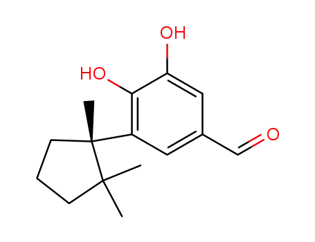 Benzaldehyde, 3,4-dihydroxy-5-[(1S)-1,2,2-trimethylcyclopentyl]-