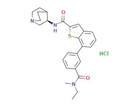 N-[(3R)-1-azabicyclo[2.2.2]oct-3-yl]-7-(3-{[ethyl(methyl)amino]carbonyl}phenyl)-1-benzothiophene-2-carboxamide hydrochloride