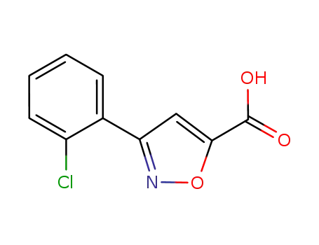 Molecular Structure of 338982-12-0 (3-(2-CHLOROPHENYL)-5-ISOXAZOLECARBOXYLIC ACID)