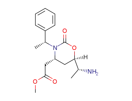(4R,6S,1'R,αR)-3-(α-methylbenzyl)-4-(methoxycarbonylmethyl)-6-(1'-aminoethyl)-1,3-oxazinan-2-one