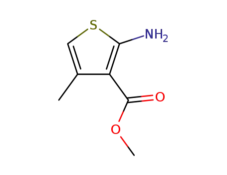 Molecular Structure of 4651-98-3 (METHYL 2-AMINO-4-METHYL-3-THIOPHENE CARBOXYLATE)