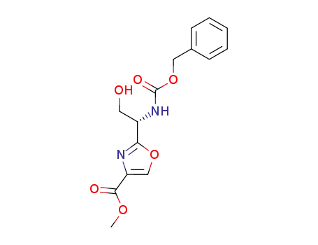 4-Oxazolecarboxylic acid,
2-[(1S)-2-hydroxy-1-[[(phenylmethoxy)carbonyl]amino]ethyl]-, methyl
ester
