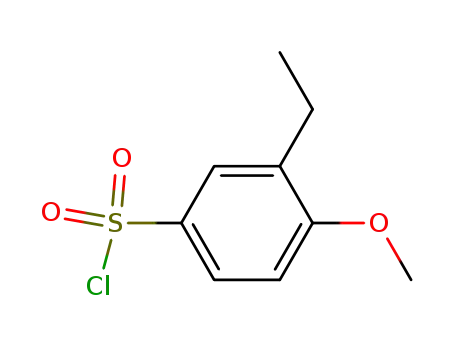 Molecular Structure of 84911-01-3 (Benzenesulfonyl chloride, 3-ethyl-4-Methoxy-)