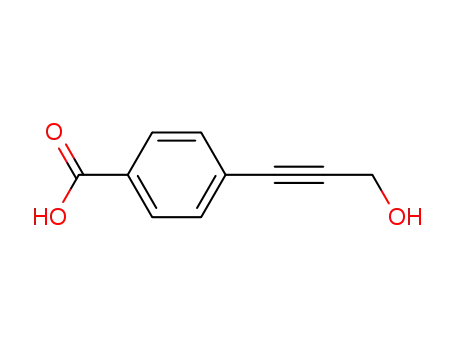 Molecular Structure of 63197-50-2 (4-(3-HYDROXY-PROP-1-YNYL)-BENZOIC ACID)