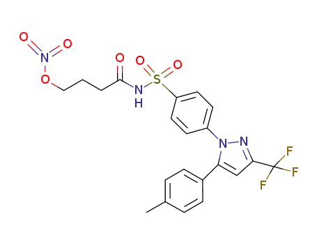 N-[4-[5-(4-methylphenyl)-3-(trifluoromethyl)-1H-pyrazol-1-yl]phenylsulfonyl]-4-nitroxybutanamide