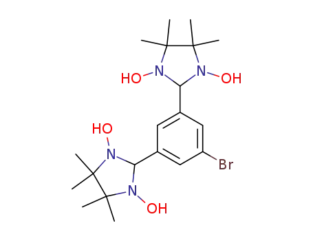 Molecular Structure of 263746-67-4 (1,3-bis(1,3-dihydroxy-4,4,5,5-tetramethylimidazolin-2-yl)-5-bromobenzene)